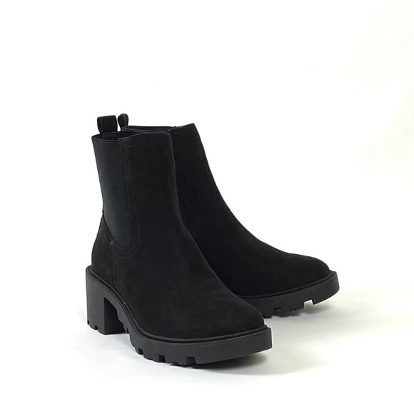 New Topshop Betsy Black Platform Chelsea Unit Ankle Boot 8.5 / 39 - Picture 2 of 12
